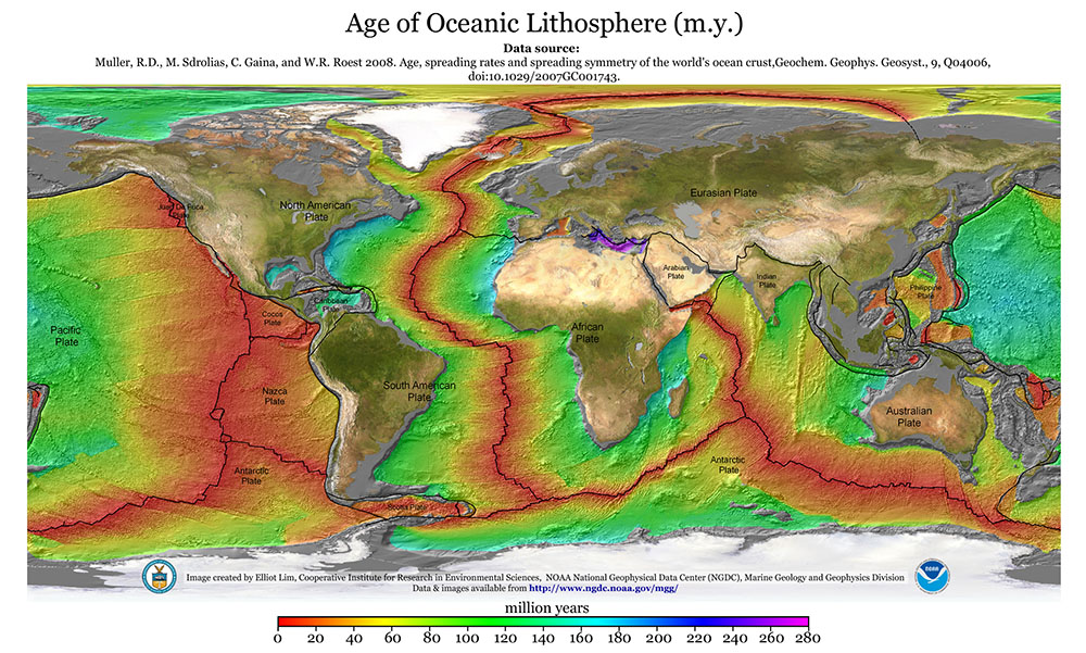 Magnetic striping on the ocean floor